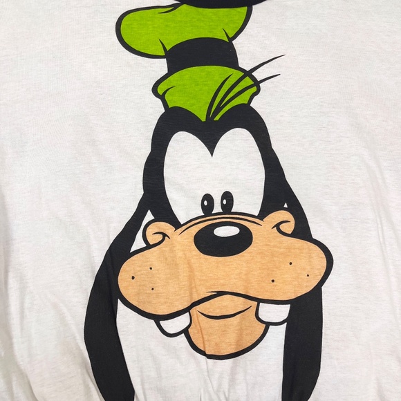 Vintage 80's Mickey & Co Disney Striped Goofy Sweatshirt Reversible - Picture 2 of 6